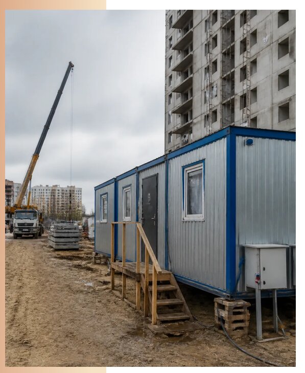 Аренда строительных вагончиков для рабочих в Петрозаводске
